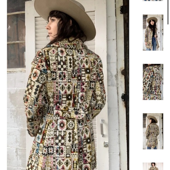1960s Needlepoint Tapestry Coat S/M from the personal wardrobe of Nikki Lane - Picture 3 of 6